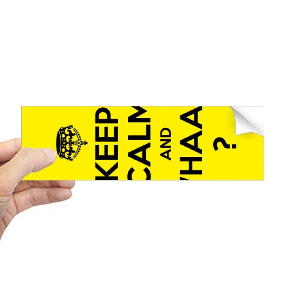 Autocollant rectangulaire Keep Calm and Whaaa jaune pour fenêtre