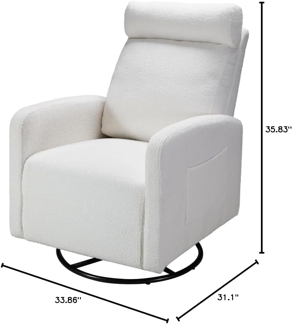 Swivel Glider Chair - Comfortable Support, Wide Usage, Superior Construction, Gentle Rocking, Comfy Chair