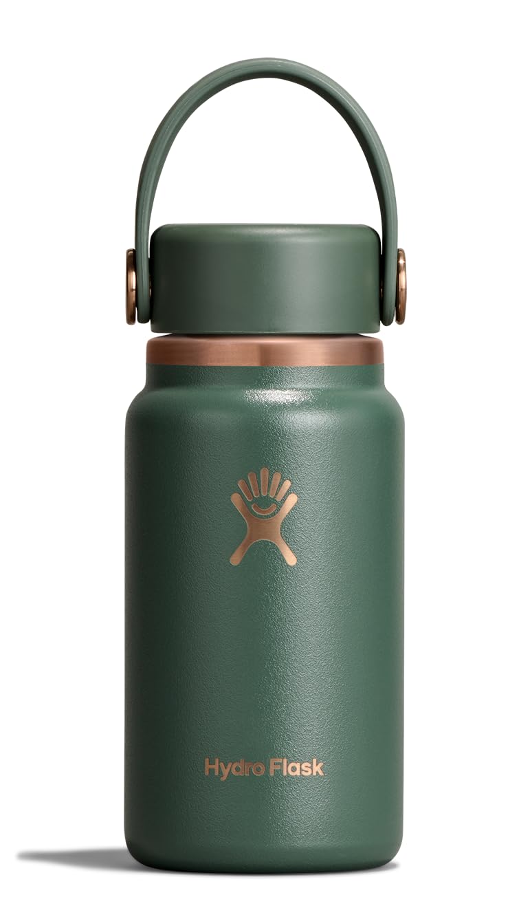 Hydro Flask Micro Bottle - Insulated Mini Leak Proof Flask for Purse or Pocket in 6.7 Oz Forest Green Arc