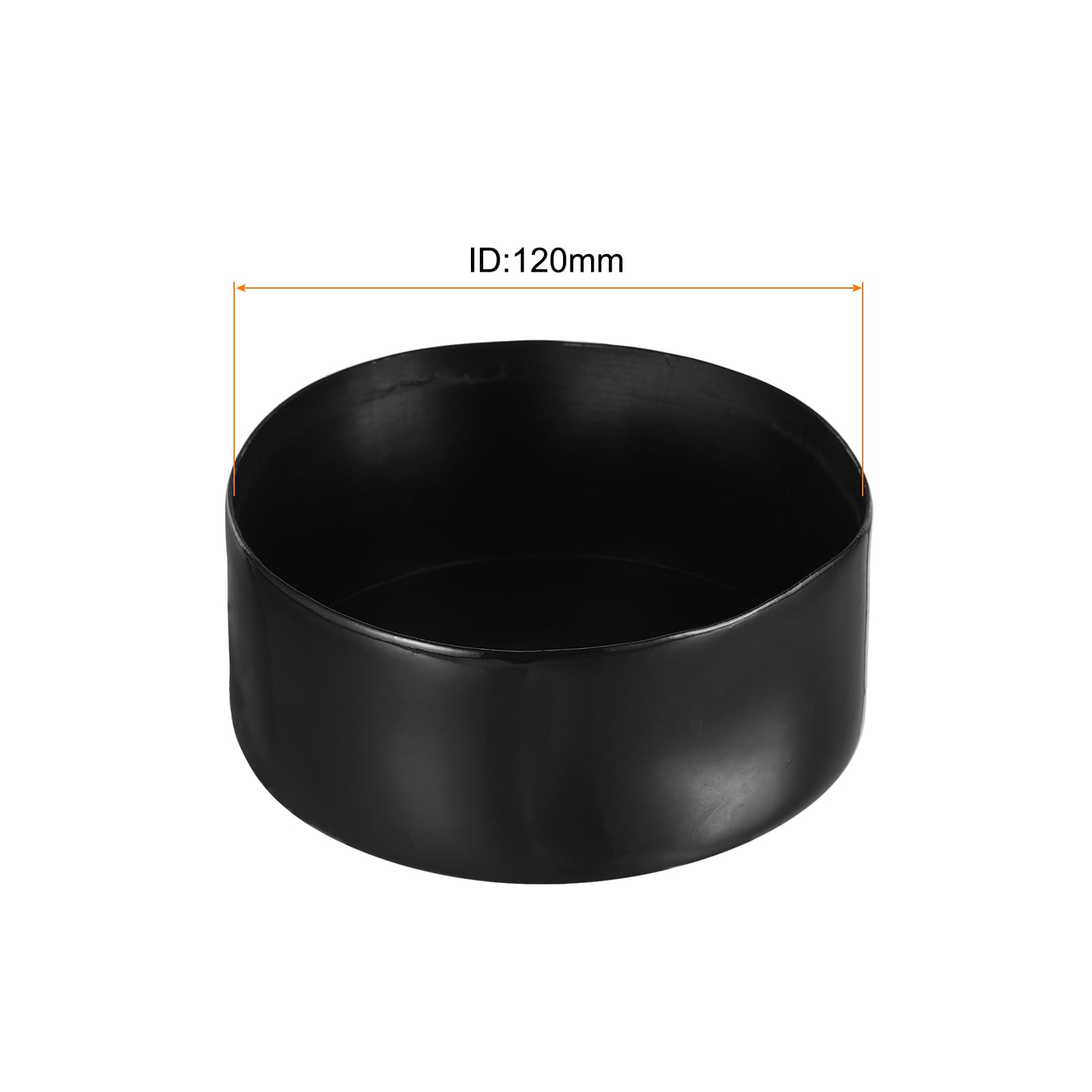 QUARKZMAN 120 mm (4 3/4") gumowe korki okrągłe winylowe do rur ogrodzeń słupki do rur meble balustrady kolor czarny