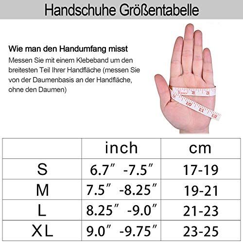 Cevapro Fahrradhandschuhe Warme Winterhandschuhe wasserdichte Touchscreenhandschuhe Winddichte Laufhandschuhe rutschfeste