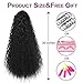 Heat Resistant Synthetic Kinky Straight Ponytail Long Afro Drawstring Hair Bun Extension With Two Plastic Combs Hairpiece (K-1B#)