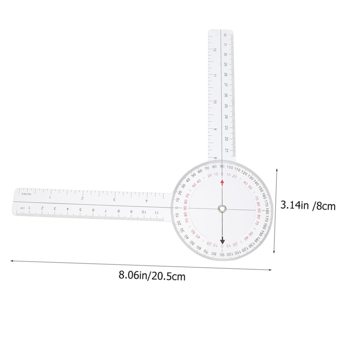 UTHCLO Mini Protractor Tool Compact and Easy to Carry Goniometer for Protractor Geometry Circle and Math Educati