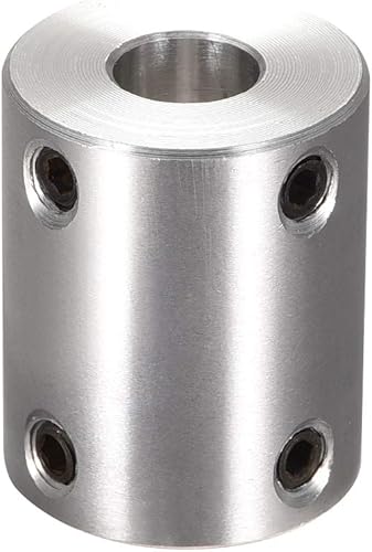 Miniatura 2 de uxcell 0.315 in a 0.472 in Bore Rígido Acoplamiento Conjunto Tornillo L25XD20 Aleación de Aluminio,Eje Acoplador Conector para Impresoras 3D,