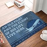 EAEQKOUC 3D Flugzeug Abflüge Ankünfte Haustür Boden Eingangsmatte Outdoor Flugzeug Flieger Küche Bad Fußmatte Garage Teppich Teppich-50x80cm