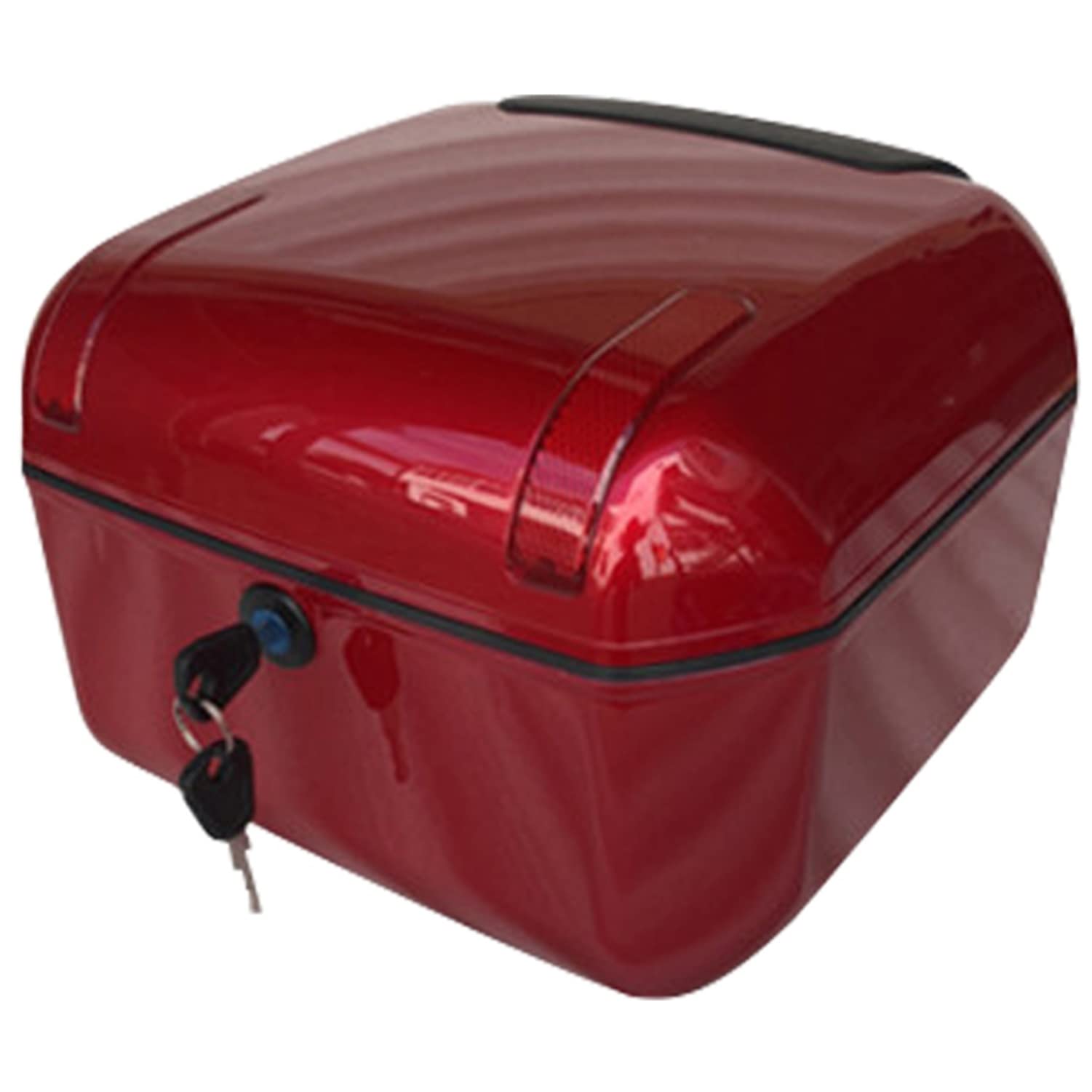 45L Motocykl Top Box Wodoodporne, Bezpieczne etui do przechowywania kasków z zamkiem i odbłyśnikami do skutera Lowrider, trwały uchwyt do bagaży ABS, łatwa instalacja uniwersalne pudełko ogonowe