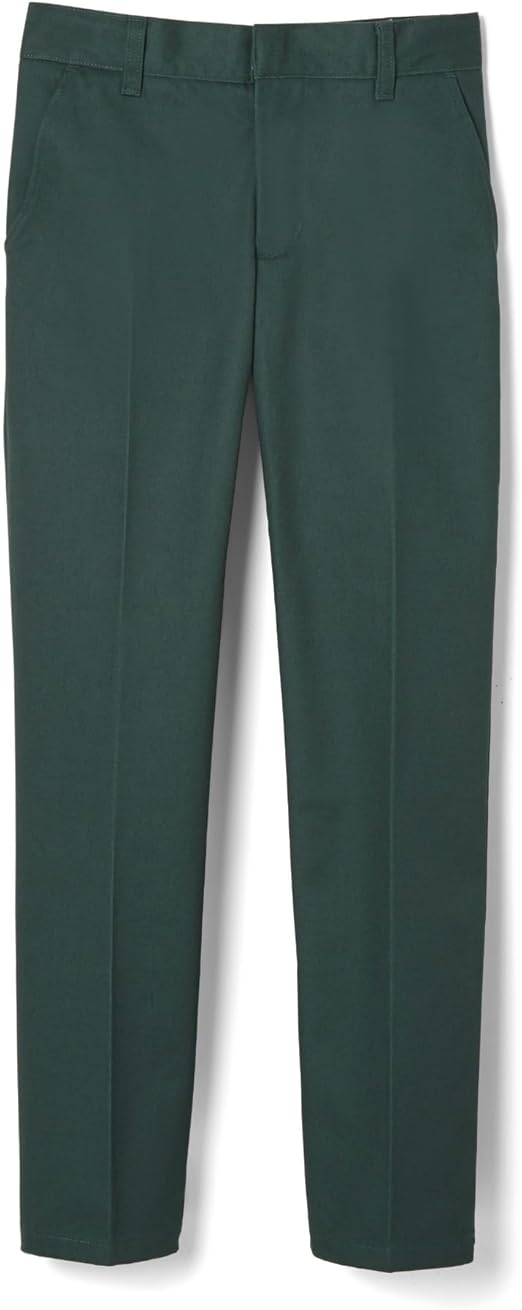 French Toast Boys' Relaxed Fit Twill Pant with Adjustable Waist in Standard Slim and Husky