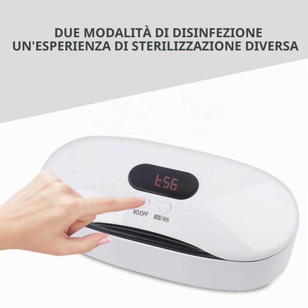 Macchina germinicida professionale UV, scatola sterilizzatore UV per sterilizzazione utensili per manicure tatuaggio parrucchiere, certificazione CE per 99,99% dei batteri, ultravioletta USB Custodia