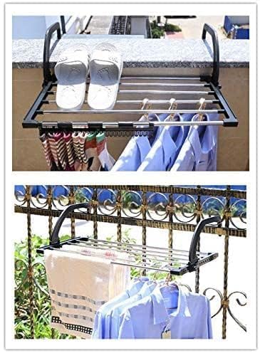 Image of TEESTA Indoor Outdoor Lightweight Towels Clothes Laundry Hangers Portable Clothes Drying Rack For Balcony Railings Windowsill Multi-position Adjustable Clips Radiator Clothes Airer Clothes Drying Rack