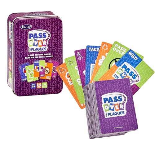 Rite Lite Pass Over The Plagues Game Passover Gifts Jewish Pesach Seder Holiday Party Favors Fun Card Game in Collectible Tin for Family Game Night Hours of Fun All Seder Long! 2-6 jugadores