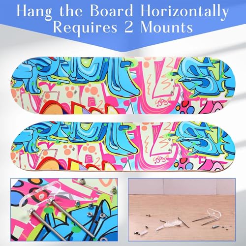 Cintres muraux pour skateboard flottants sans perçage pour ranger votre planche sans abîmer les murs - 7