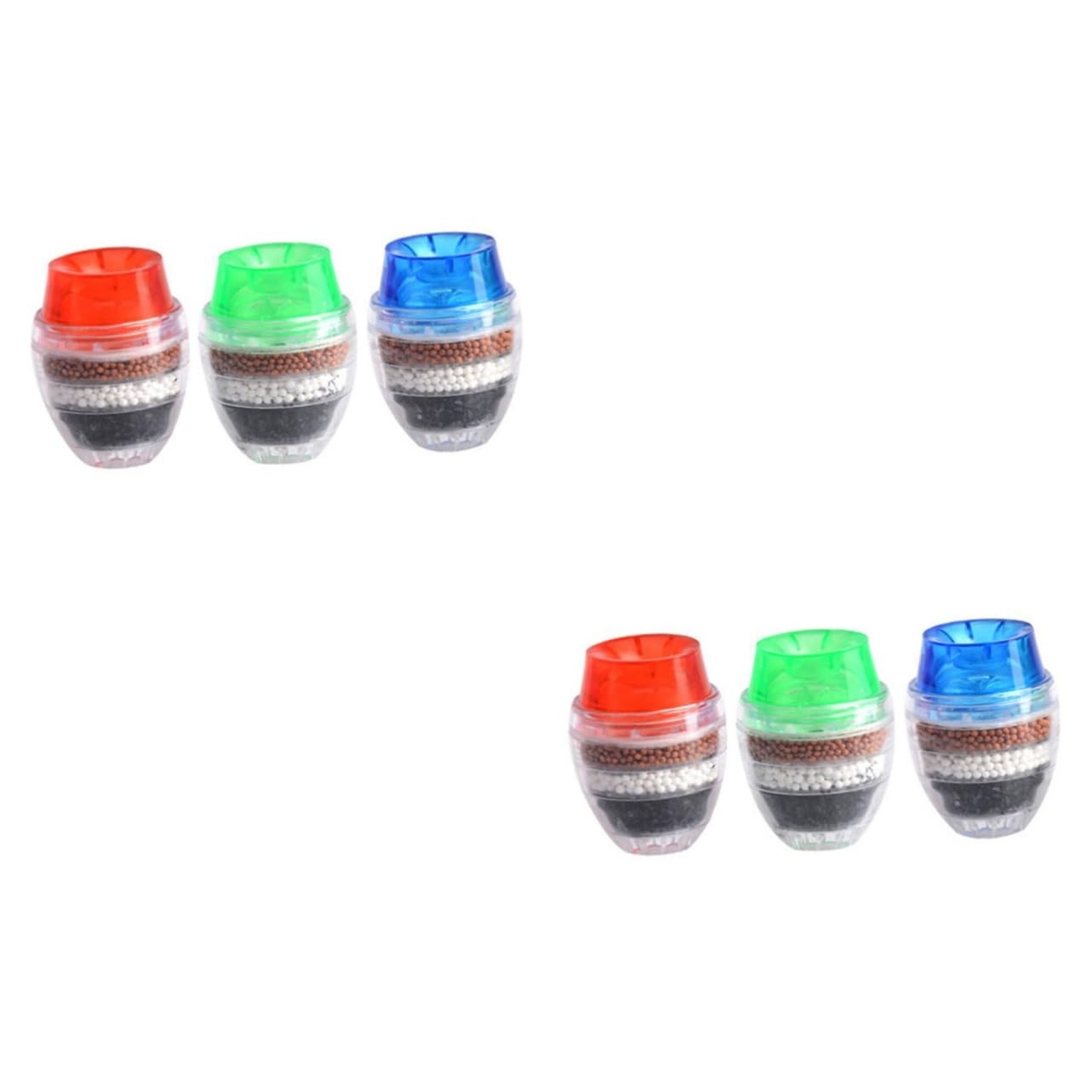 Angoily 2 Juegos de Filtros Aireadores de Grifo Minipurificador de Agua 3 Niveles de Red Fácil de Usar 0 6-1 9 Cm 3 Unidades