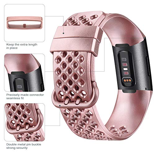 image for Mugust 4 Pack Sport Bands Compatible with Fitbit Charge 4 / Fitbit Cha