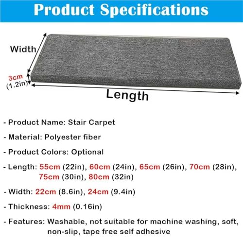 Tapetes antideslizantes para escaleras interiores de madera con borde protector 3