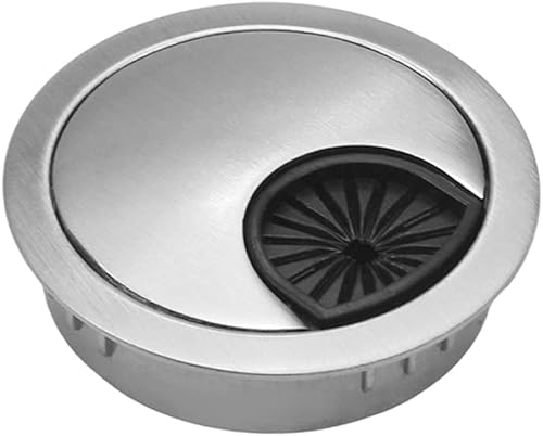 Miniatura 48 de MroMax Ojales de escritorio de aleación de zinc de 3.07 pulgadas, cubierta de agujero para cable, ojales de escritorio, organizador de cables para