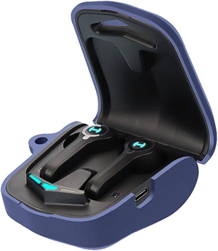 Miniatura 3 de DAYJOY - Juego de 2 fundas protectoras de silicona suave compatibles con auriculares Edifier Hecate GM4, funda protectora con llavero para Edifier