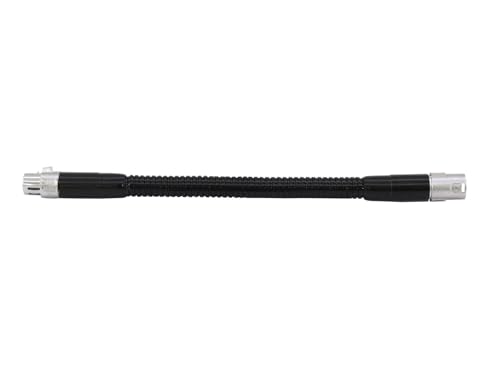 Col de cygne noir XLR pour pupitre de conférence 47cm