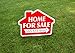 Home For Sale with Arrow Sign Kit, Die Cut House Shape and Yard Stands, Durable Corrugated Coroplast, UV Ink, Real Estate Agent Supplies, 18x24 Signs + Yard Stakes (Red - Home For Sale (1)