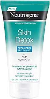 Neutrogena – Arındırıcı Skin Detox Peeling (150 ml tüp) – Glikolik asit içeren, tüm cilt tipleri için temizleme jeli – Toksinlere ve kirlilik kalıntılarına karşı, ışıltılı bir cilt görünümü için