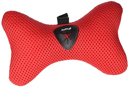 Image of Puppia PARA-WB1533-RD-FR Red Soft Waste Bag Dispenser Pet-Waste-Bags, ONE Size