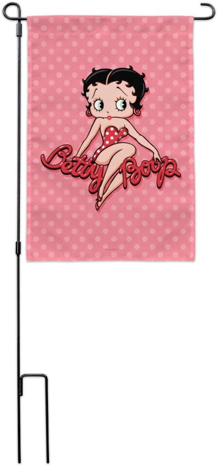 Betty Boop Pink Polka Dots Garden Yard Flag