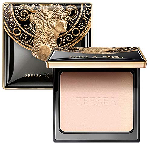 Zeesea Pressed Powder The British Museum Egypt Series Long Lasting Oil Control Facial Finishing Brighten Setting Powder Multi-Use Foundation (#00 Light Beige) #TOP7