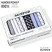 suxeva Gift Handkerchiefs made of 100% Soft Cotton, 12-Pack Cotton Mixed Fashion Blue 3 Handkerchiefs for Men and Women, 40x40 cm / 15.75 x 15.75 inches