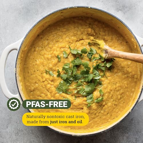 Lodge 6 Quart Enameled Cast Iron Dutch Oven with Lid – Dual Handles, Oven Safe up to 500°F, Stovetop Compatible – Marinate, Cook, Bake, Refrigerate & Serve – Oyster White #4