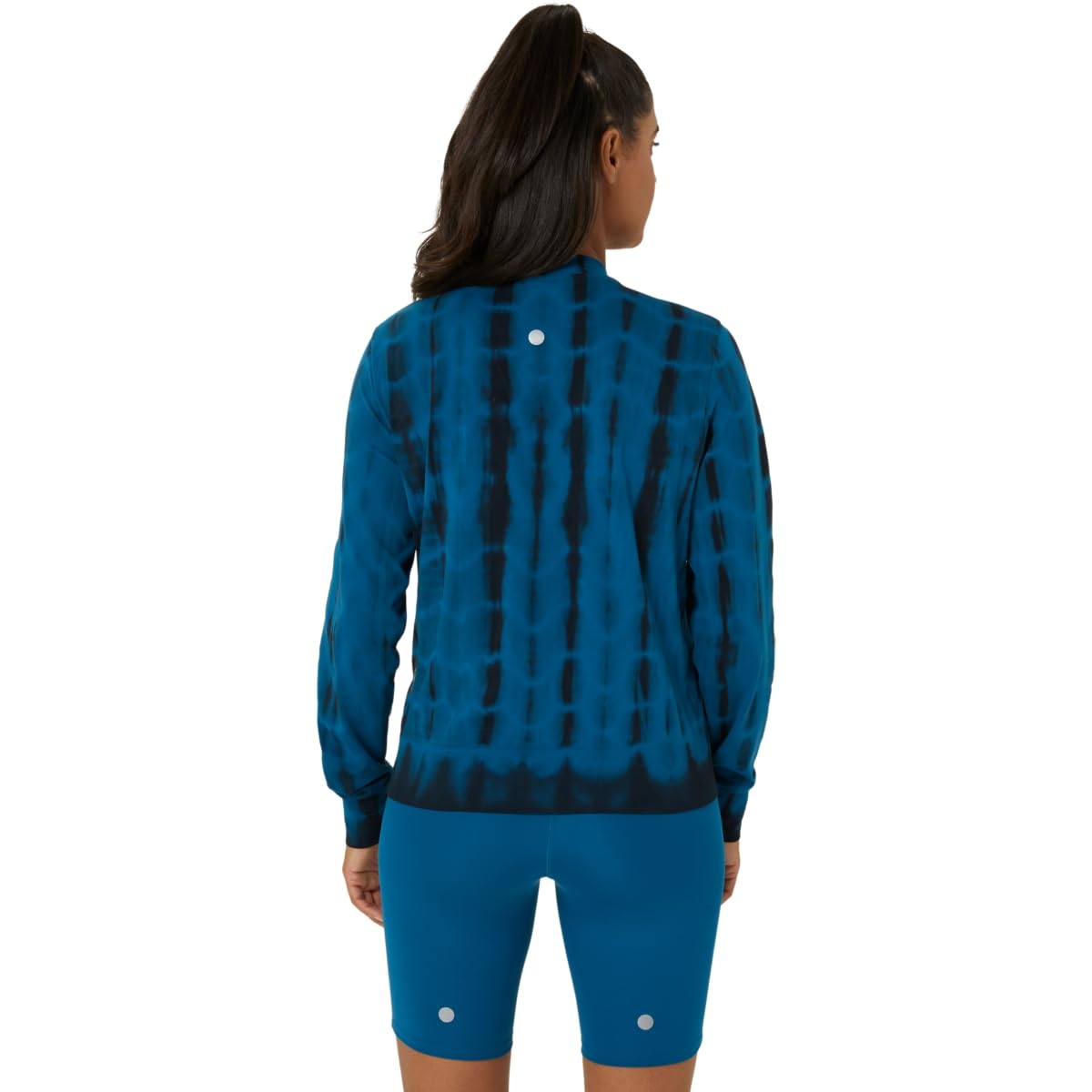 ASICS Women's NAGINO RUN SEAMLESS JACKET Running Apparel, L, RICH NAVY/PERFORMANCE BLACK
