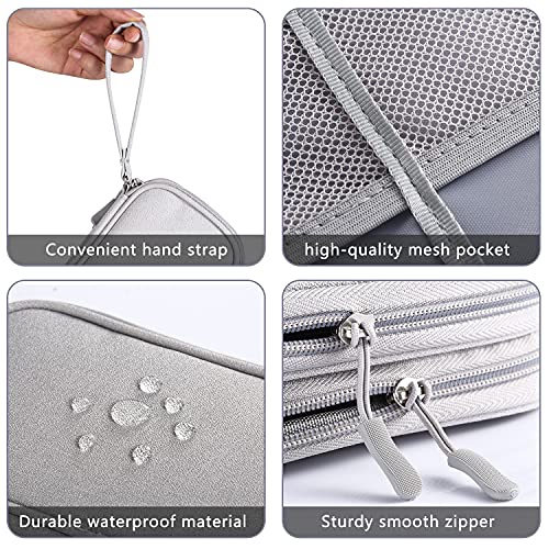 Yundoor Cord Organizer Travel Case, Electronics Pouch Bag for Cable, Portable Charger, Small Tech Accessories (Light Grey, Medium)