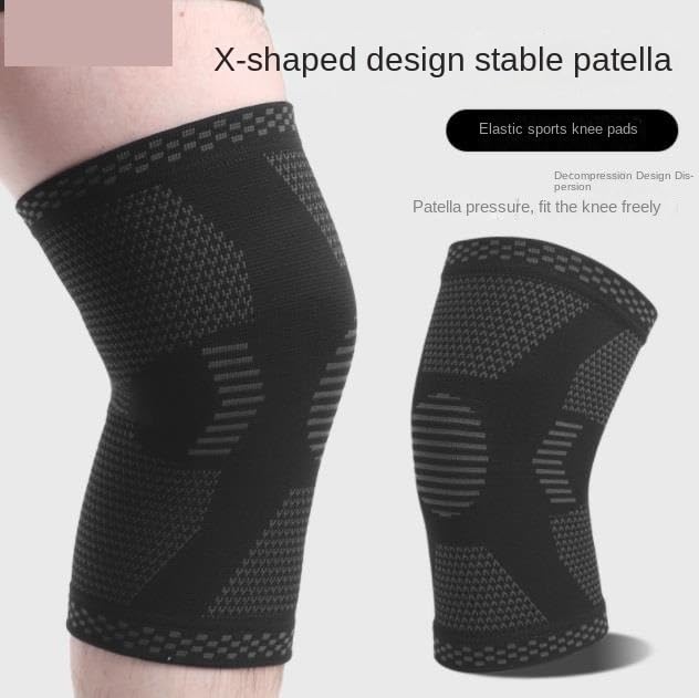 Ginocchiera Palestra Un Paio Di Ginocchiere, Maniche A Compressione Unisex For Ginocchio, For Esercizi E Corsa Tutore Ginocchio Sportiva(Beige,S)