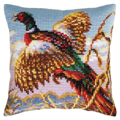 Broderie point de croix faisan Collection d'Art kit complet anti stress