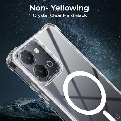 Image of A rtistque Clear Back Cover Case for iQOO Z11x 5G / Vivo T5x 5G / Vivo Y51 Pro 5G | Compatible with Mag-Safe | Premium Transparent Cover | Shockproof TPU Bumper | iQOO Z11x Back Cover - Transparent