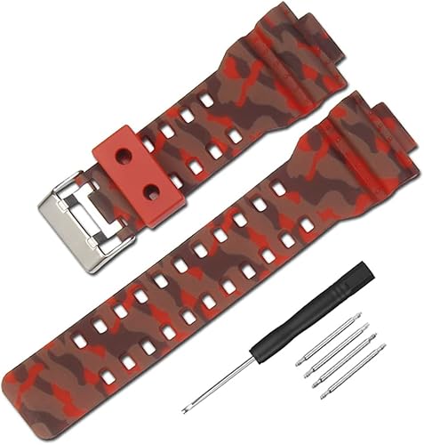 Correa de reloj de repuesto de 0.630in, correa de resina compatible con Casio G-Shock GA100 GA110 GA120 GA100C GD100 GD120