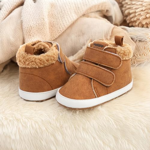 Hsdsbebe Baby Ankle Boots Infant Boys Girls Fleece Booties Anti-Slip Sole Sneakers Toddler Newborn Walking Crib Shoes thumb #3