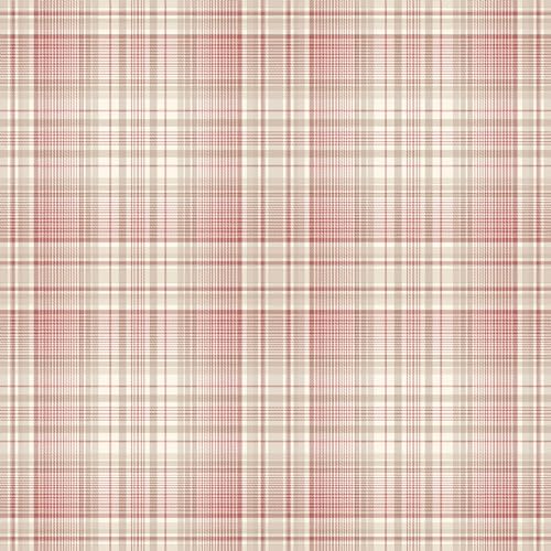 Image of Galerie Abby Rose 4 Red/Beige Check Plaid Textured Wallpaper Roll