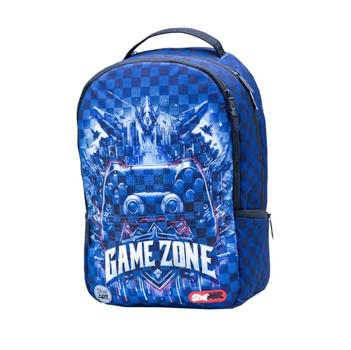 streetart Mochila Graffiti para adultos, casual, mochila de designer para laptop de 15,6 polegadas, mochila legal unissex (GameOver)