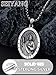 Seiyang Saint Jude Thaddeus Medal 925 Sterling Silver St Jude Amulet Pendant Patron Saint of Lost Causes Jewelry Saint Jude Protect Us Medallion Necklaces Religious Catholic Gift for Men Women