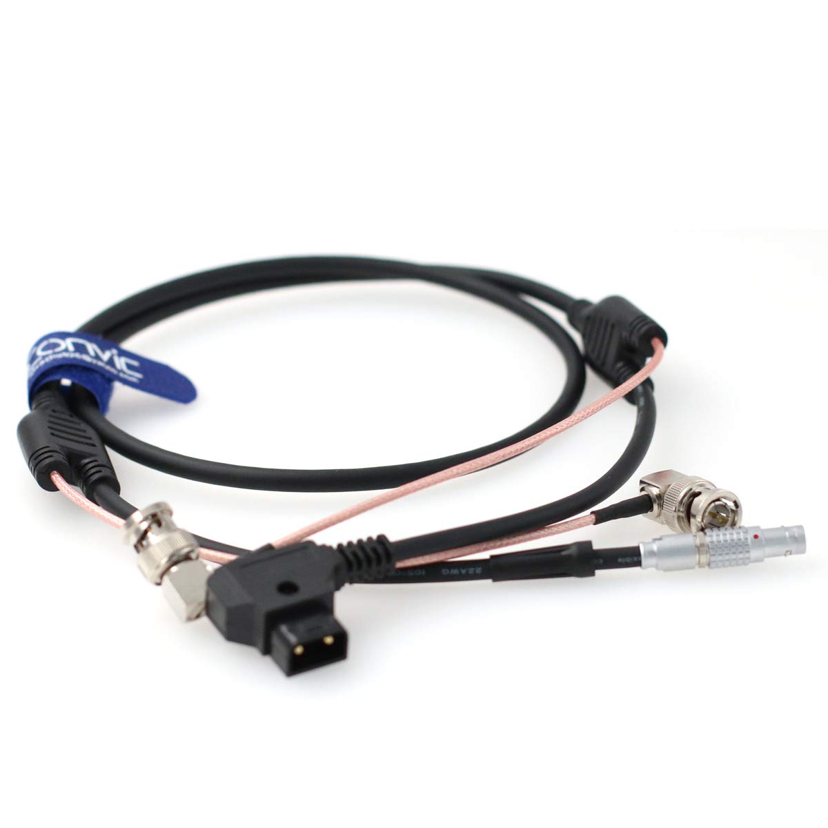 Eonvic D-tap to 2 Pin BNC Zacuto Gratical Eye EVF Power Video Cable