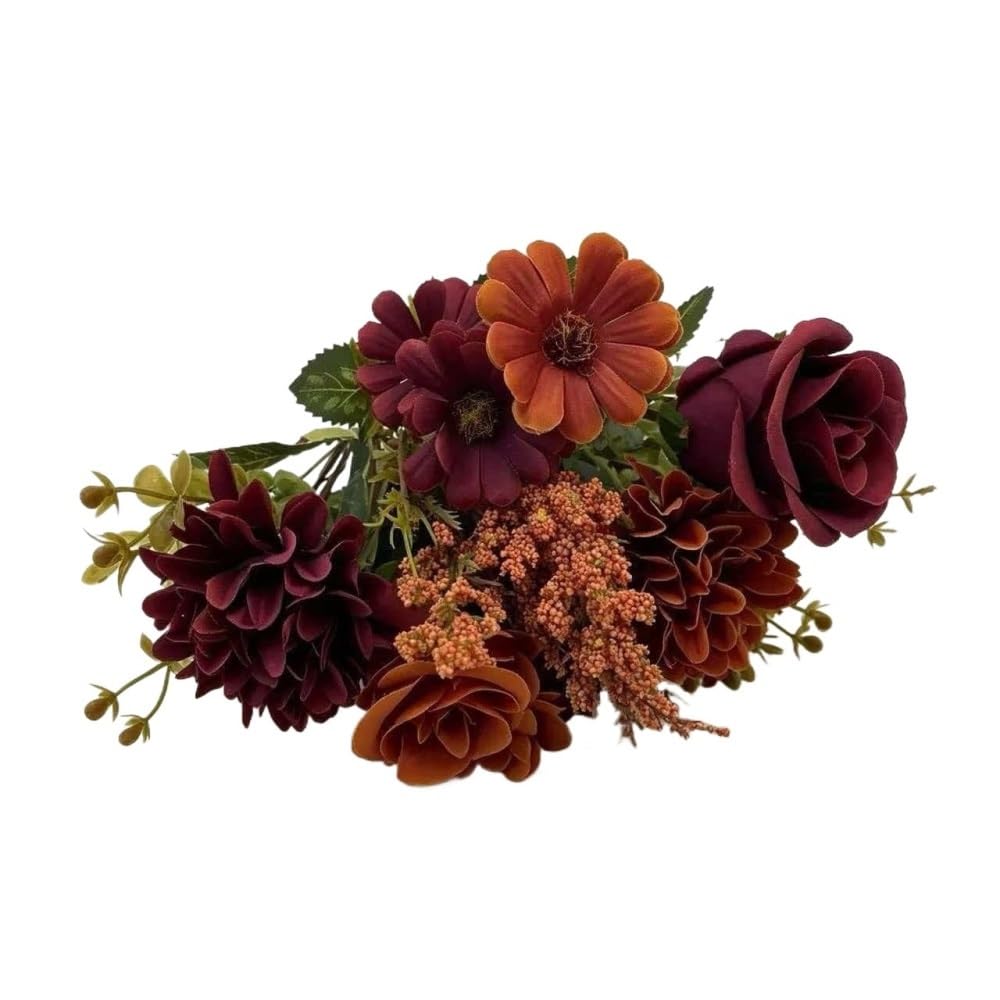 HUFFA Artificial Hydrangea and Peony Bouquet - 7-Branch Hand-Held Floral Arrangement for Weddings and Home Decor
