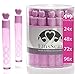 EinsSein 24x Bulles de Savon Mariage bocaux d'amour Box Rose Bulle pour Flacon Deco Coeur champêtre Enfant Anniversaire Cadeau invites Confirmation Anniversaire Transparente Plastique Tube à de Table