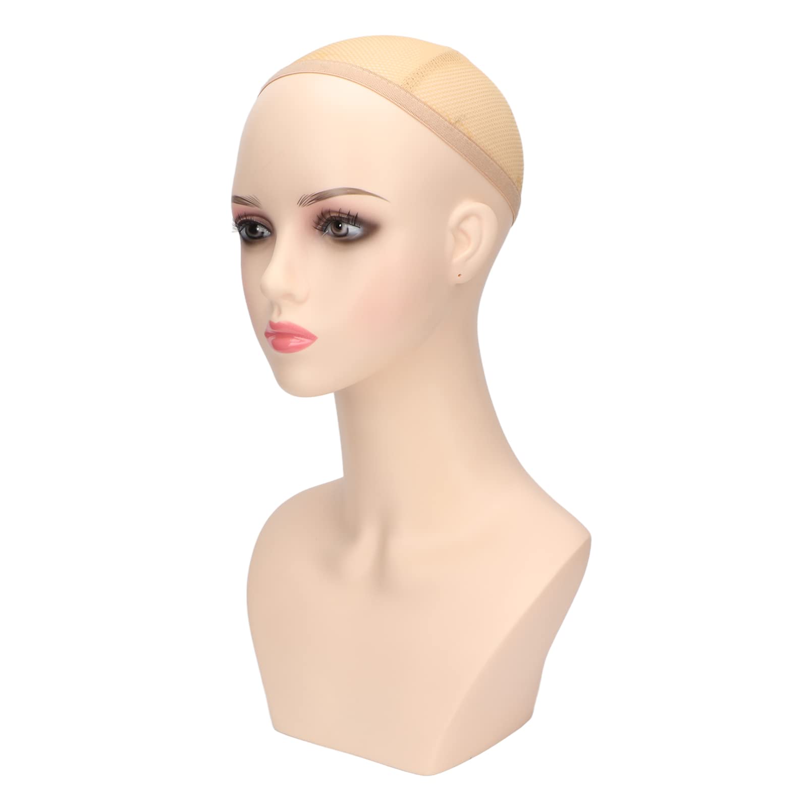 Testa di Parrucca, Testa di Manichino Femminile Realistica Testa di Manichino Modello di Addestramento della Persona Reale per la Visualizzazione di Accessori di Bellezza per il