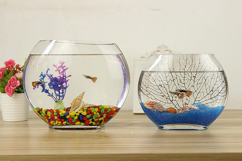 ITALY 変形ガラス フラワーベース 金魚鉢 インテリア ガラス Amazon
