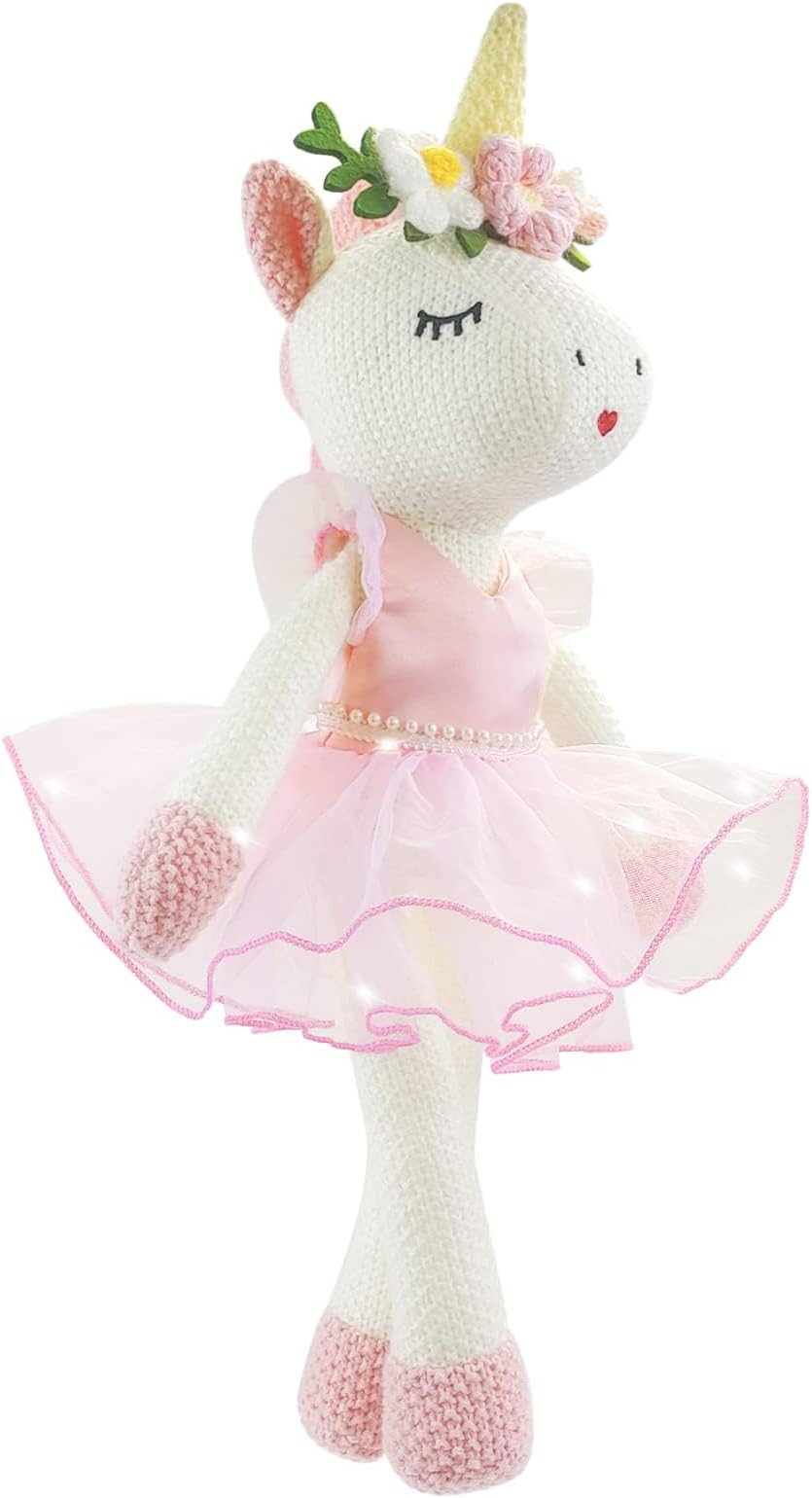 Unicorn Stuffed Animals Plush Ballerina Baby Doll, Unicor n Toys for Girl, Stuffed Animals for Girls Girls Birthday Gift U nicorn Decorations for Girl Toys(Pink)