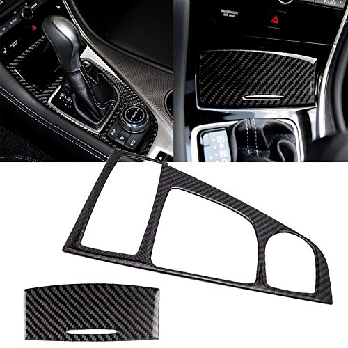 x xotic tech Center Console Gear Shift Panel Cover Trim, Genuine Soft Carbon Fiber, Compatible with Infiniti Q50 2014 2015 2016 2017 2018 2019 2020 2021 2022 2023 2024, Q60 2017-2022 2023 2024
