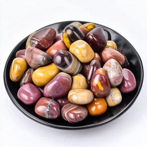 Image of Mookaite Jasper Healing Crystal Stone Set - 24 Pieces, 0.6 inch Natural & Polished Stones for Healing, Meditation, Reiki, Chakra, Crafting & Decoration