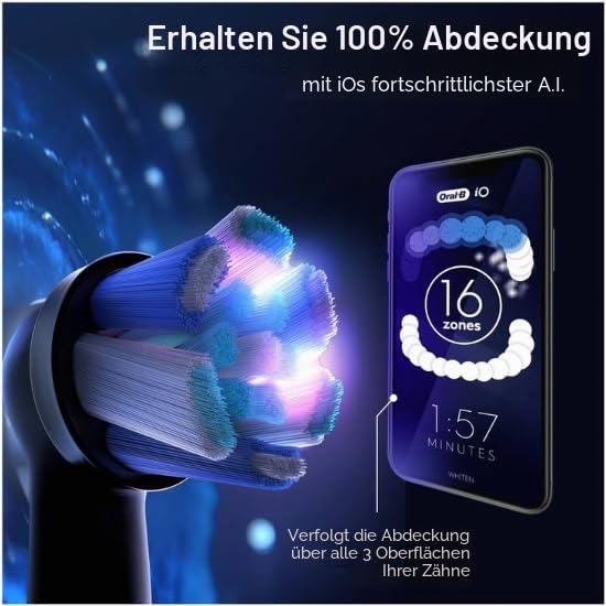 Oral-B iO 10 Special Edition, elektrische Zahnbürste, Schwarz, 1 Bürste, 1 Reiseetui mit Ladegerät