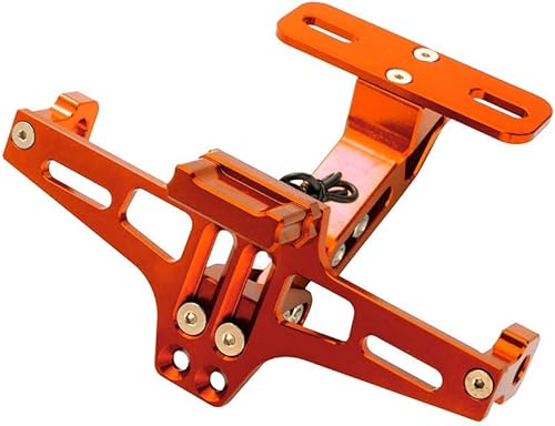 Miniatura 1 de Soporte universal para placa trasera de motocicleta con luz LED, soporte eliminador de guardabarros ajustable para Yamaha para Kawasaki para Ducati