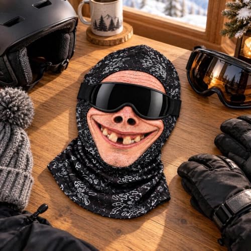 Funny Realistic Face Ski Mask Old Man Winter Balaclava 3D Printed Full Mask - image 4
