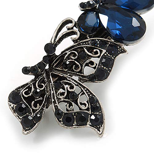 Amazon.com : Small Vintage Inspired Midnight Blue Crystal  display picture 1